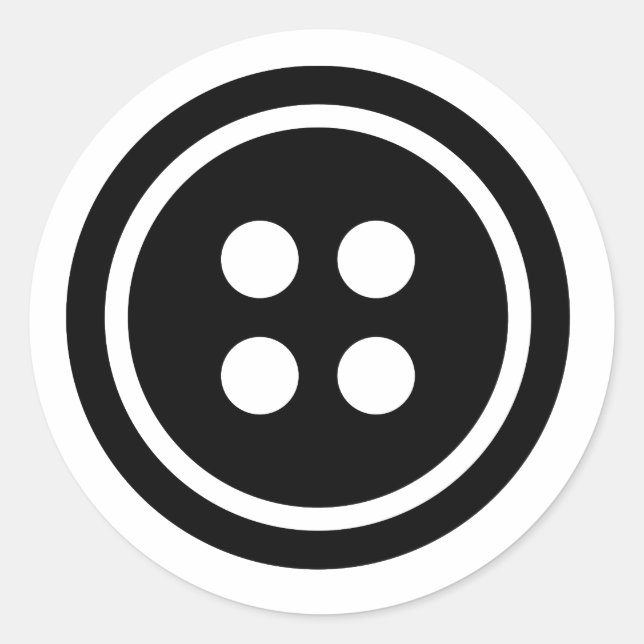 Sticker Rond Bouton noir (Devant)