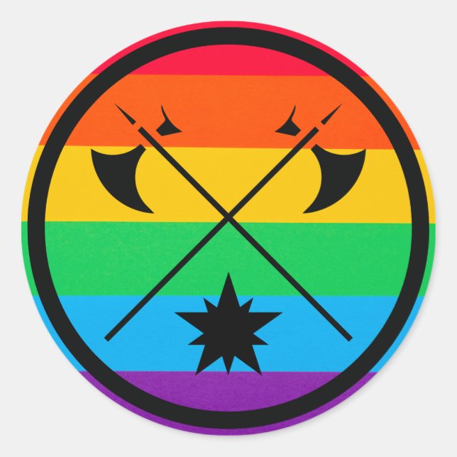 Sticker Rond bouton orgueil bryn gwlad (Devant)