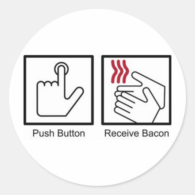 Sticker Rond Bouton poussoir, Bacon de réception - Distributeur (Devant)