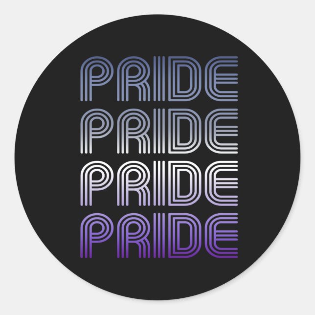 Sticker Rond Bouton Retro Pride (Devant)