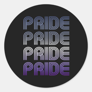 Sticker Rond Bouton Retro Pride