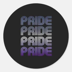 Sticker Rond Bouton Retro Pride