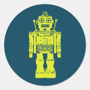 Sticker Rond bouton robot