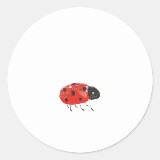 Sticker Rond Bouton rouge mignon (Devant)