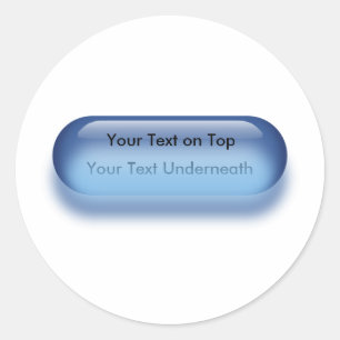 Sticker Rond Bouton translucide dans l'autocollant de badge ble