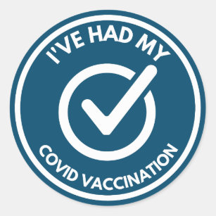 Sticker Rond bouton vacciné