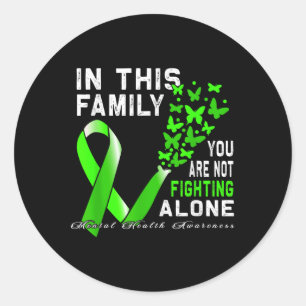 Sticker Rond Bouton vert Sensibilisation à la santé mentale du 