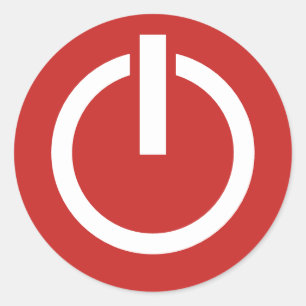 Sticker Rond Boutons de bouton d'alimentation ronds du logo d'a