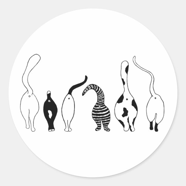 Sticker Rond Boutons de chat (Devant)