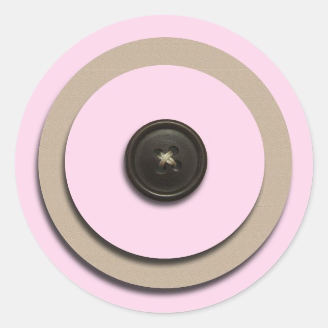 Sticker Rond Boutons et supports roses Enveloppes (Devant)