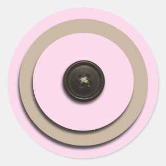 Sticker Rond Boutons et supports roses Enveloppes