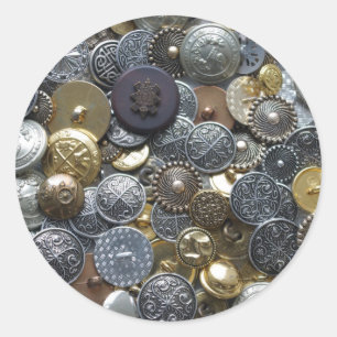 Sticker Rond Boutons métalliques