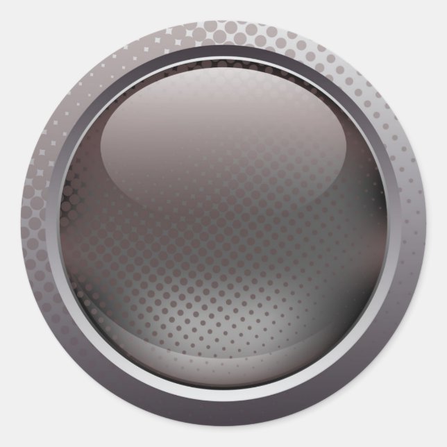 Sticker Rond Boutons noirs (Devant)