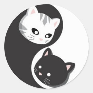 Sticker Rond Boutons YinYang et Ninji