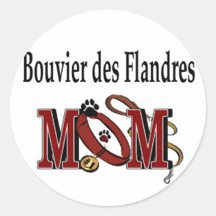 Sticker Rond Bouvier des Flandres Chien MOM