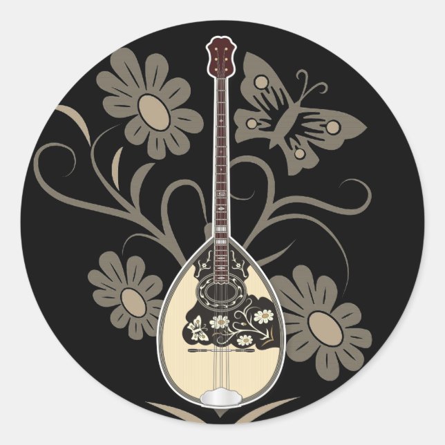 Sticker Rond Bouzouki (Devant)