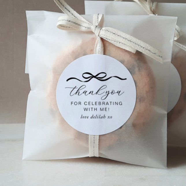 Sticker Rond Bow 1er anniversaire (Créateur téléchargé)