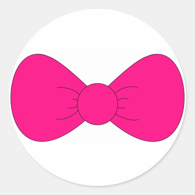 Sticker Rond Bow rose (Devant)