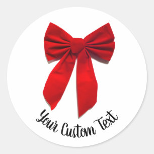 Sticker Rond Bow rouge