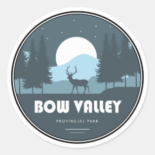 Sticker Rond Bow Valley Provincial Park Deer