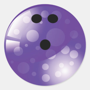 STICKER ROND BOWLALL RÉTRO PURPLE