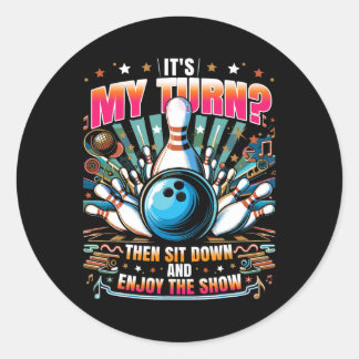 Sticker Rond Bowler Bowling 1
