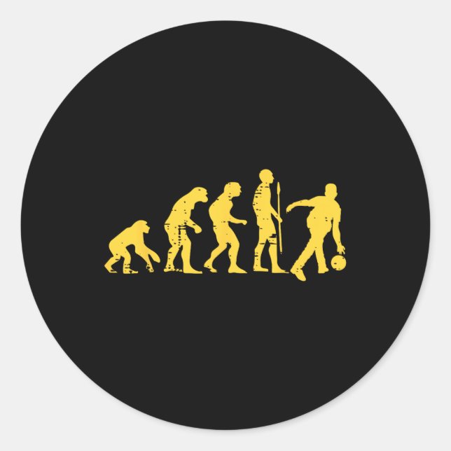 Sticker Rond Bowler Funny Bowler Hommes Femmes Enfant (Devant)