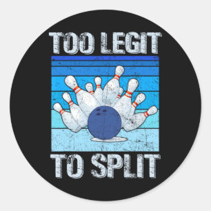 Sticker Rond Bowling Amusant Bowling Bowler Trop Léger Pour Fra