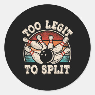 Sticker Rond Bowling Amusant Bowling Bowler Trop Léger Pour Fra