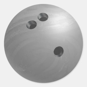 Sticker Rond Bowling Ball Grey