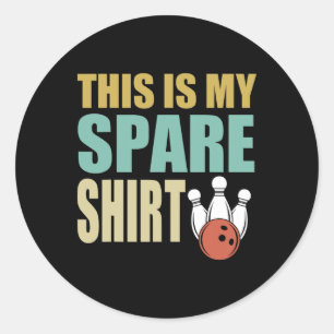 Sticker Rond Bowling C'Est Mon Spare Design Bowler Kids