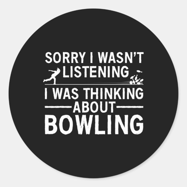 Sticker Rond Bowling cool Pour Hommes Bowler Spare Me Bowling (Devant)