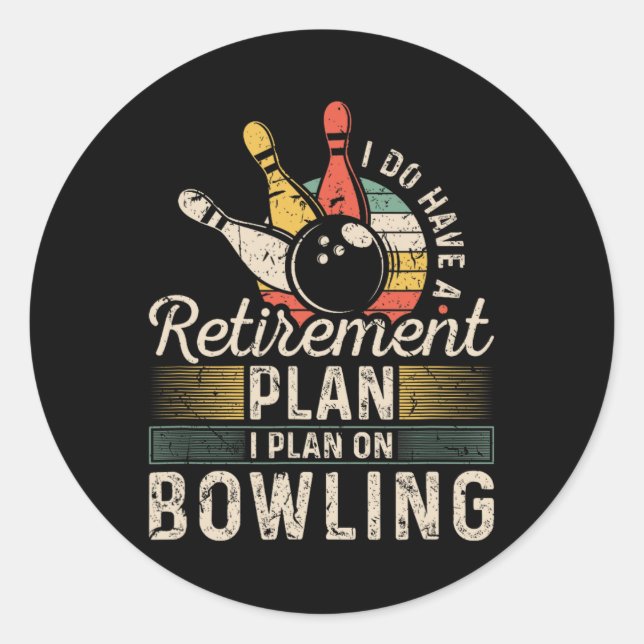 Sticker Rond Bowling du plan de retraite  (Devant)