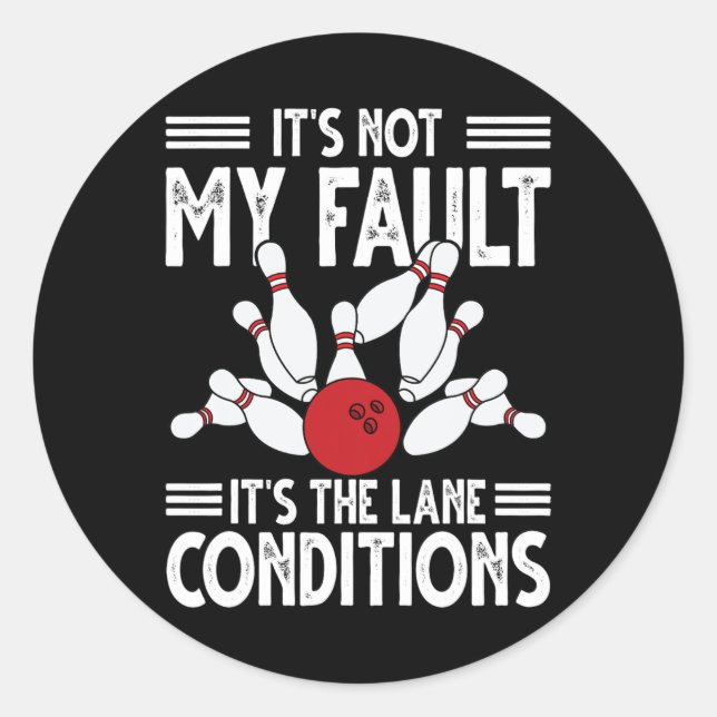 Sticker Rond Bowling Femme Homme (Devant)