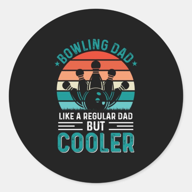 Sticker Rond Bowling papa (Devant)