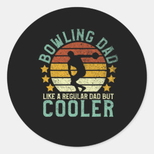 Sticker Rond Bowling Papa Drôle cadeau de Fête des pères pour B