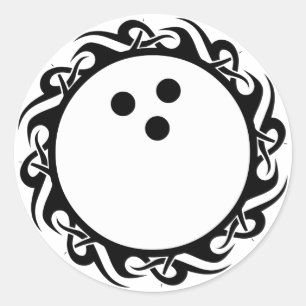 Sticker Rond bowling tribal