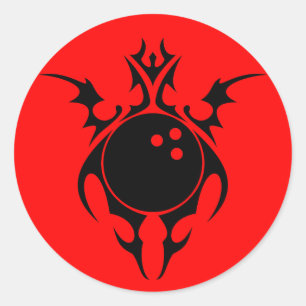 Sticker Rond bowling. tribal.