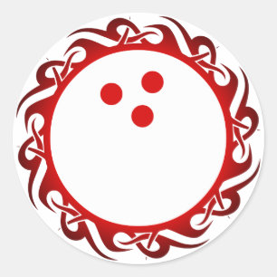 Sticker Rond bowling tribal