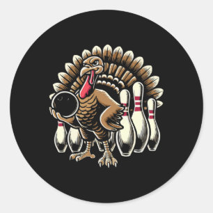 Sticker Rond Bowling Turquie Thanksgiving Thanksgiving Day Turk