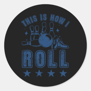 Sticker Rond Bowling vintage