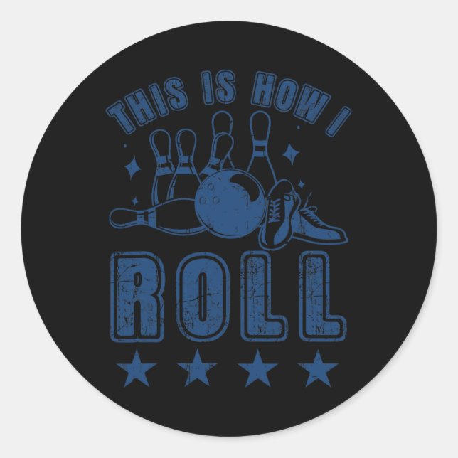 Sticker Rond Bowling vintage (Devant)