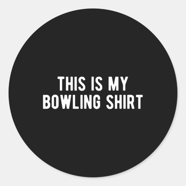 Sticker Rond Bowny C'Est Ma Chemise De Bowling (Devant)