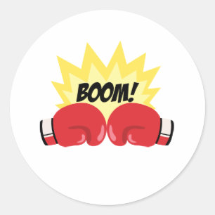 Sticker Rond Boxe