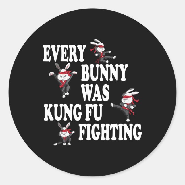 Sticker Rond Boxe d'arts martiaux Comportements d'entraînement (Devant)