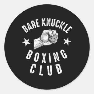 Sticker Rond Boxe de Knuckle nu Hommes Poing Combattre Knuckle