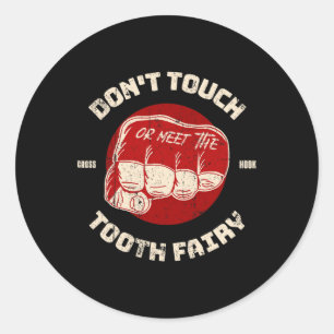 Sticker Rond Boxe de poing Kickboxing Combat libre Arts martiau