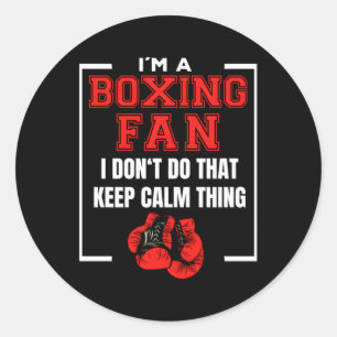Sticker Rond Boxe Dit Pour Boxer Et Ventilateurs Pendant Boxe