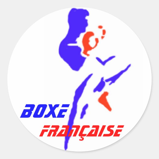 Sticker Rond Boxe Française (Devant)