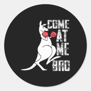 Sticker Rond Boxe Kangaroo Venez À Moi Bro Jumping Kangaroos